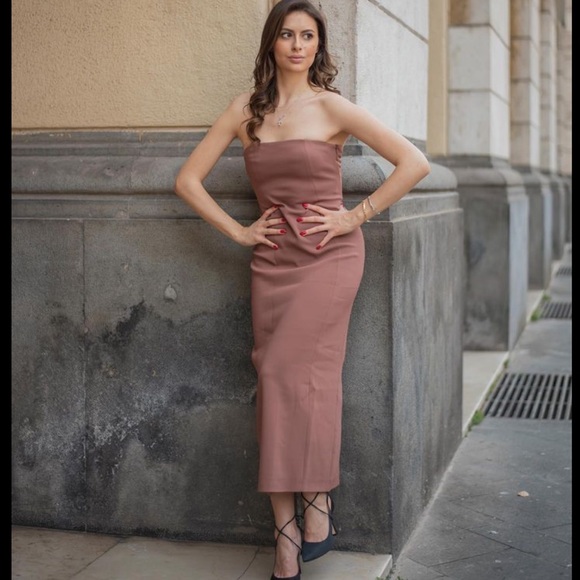 Zara MIDI BUSTIER DRESS - Picture 14 of 14